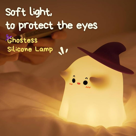 Cute Ghost Silicone Night Lamp for Gifting & Decor