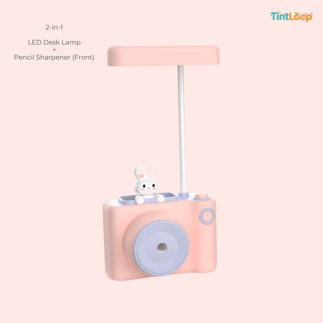 Cute Camera 2-in-1 LED Desk Lamp with Sharpener
