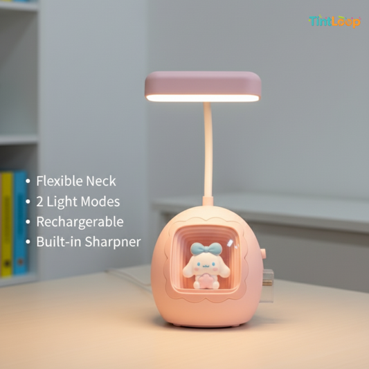 Infinity Glow Rechargeable LED Desk Lamp with Sharpener