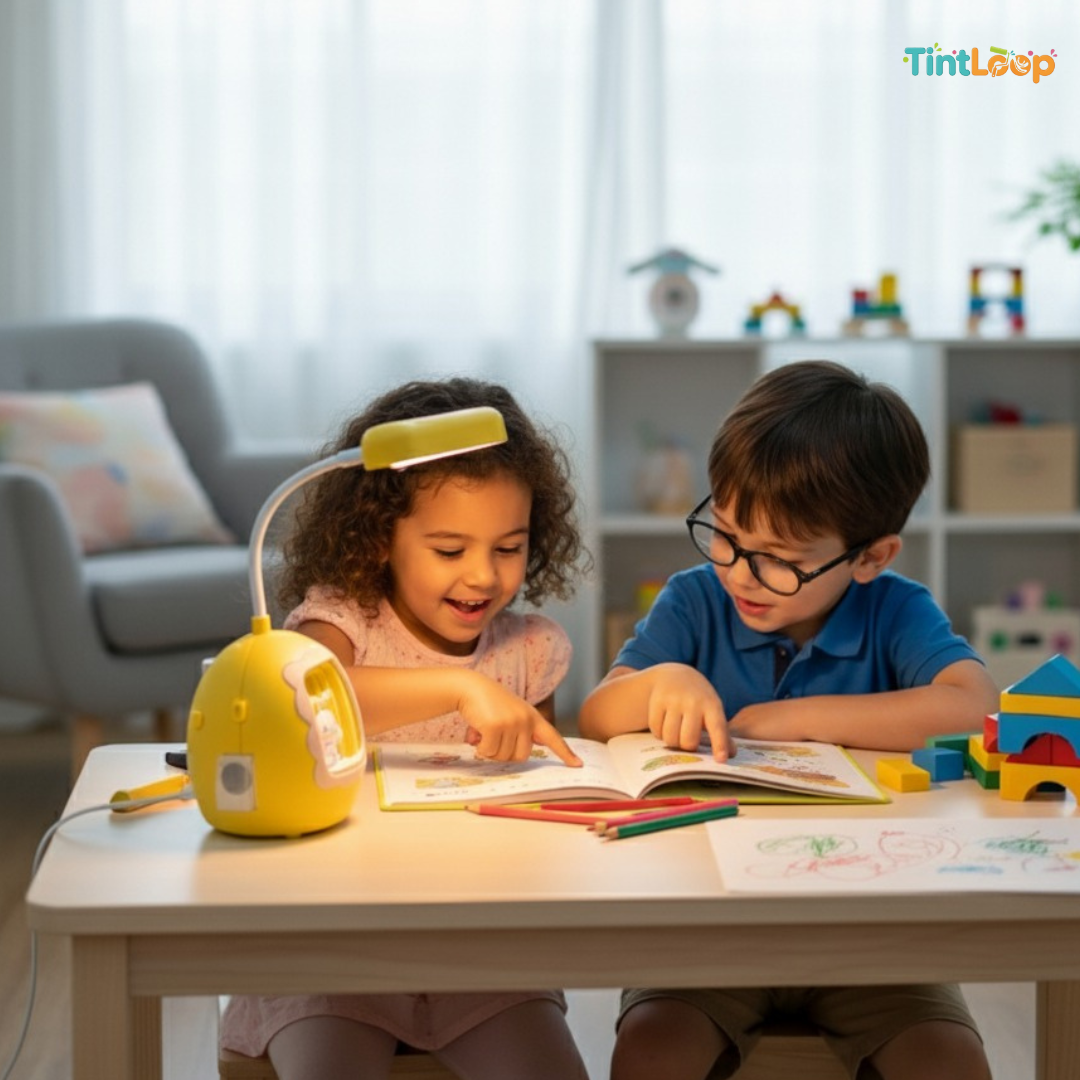 Infinity Glow Rechargeable LED Desk Lamp with Sharpener