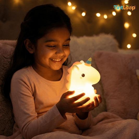Unicorn Silicone Rechargeable LED Night Light – Tap Control | 7 Color Modes | Soft Lamp