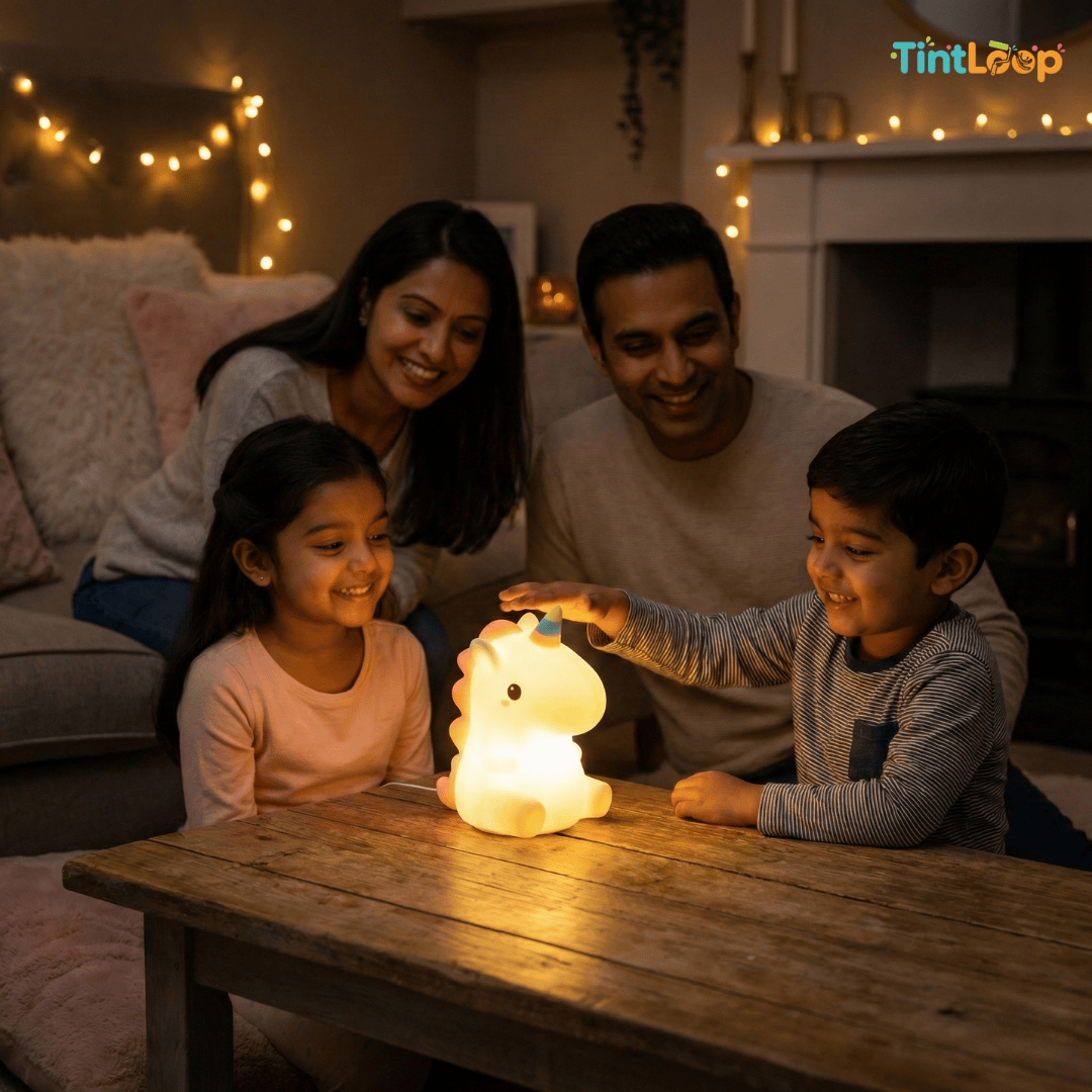 Unicorn Silicone Rechargeable LED Night Light – Tap Control | 7 Color Modes | Soft Lamp