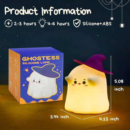 Cute Ghost Silicone Night Lamp for Gifting & Decor