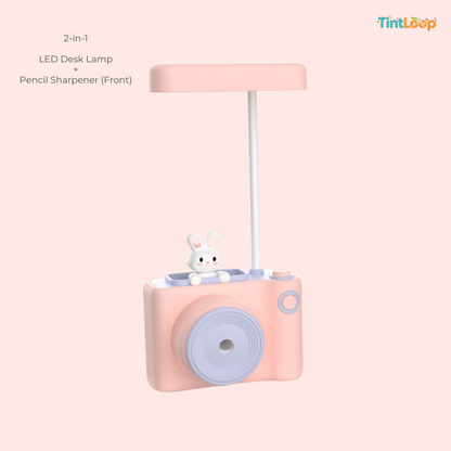 Cute Camera 2-in-1 LED Desk Lamp with Sharpener