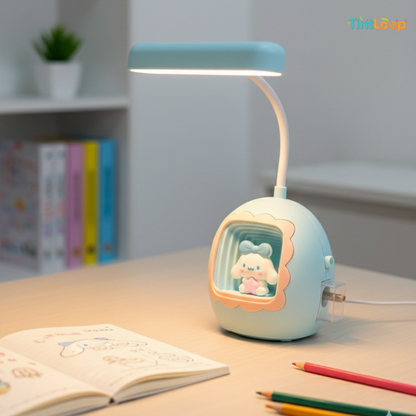 Infinity Glow Rechargeable LED Desk Lamp with Sharpener