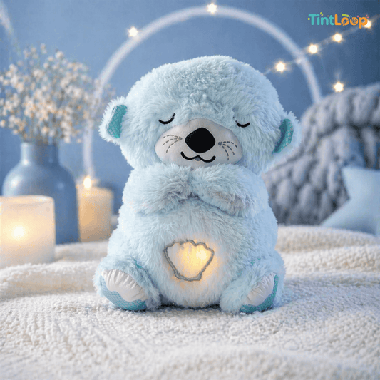 Breathing Teddy Bear Plush, Soft Glow, Sleep & Anxiety Relief