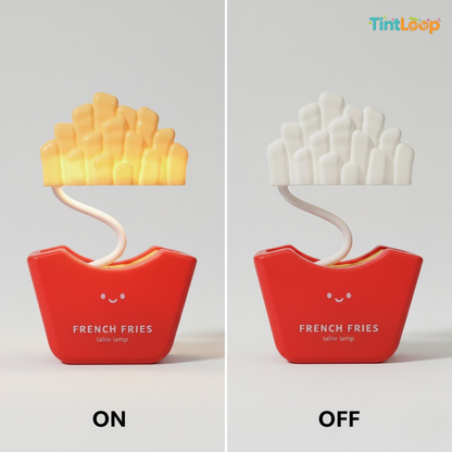 Cute French Fries LED Desk Lamp | Flexible Neck & USB Rechargeable