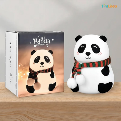 Cute Rechargeable Panda LED Night Light | Soft Silicone & Tap Control