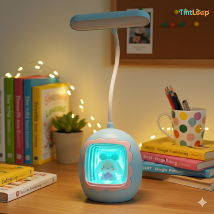 Infinity Glow Rechargeable LED Desk Lamp with Sharpener