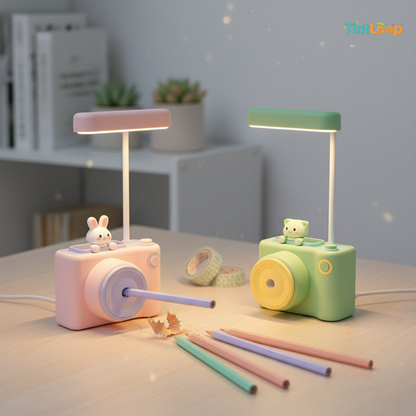 Cute Camera 2-in-1 LED Desk Lamp with Sharpener