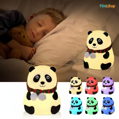 Cute Rechargeable Panda LED Night Light | Soft Silicone & Tap Control