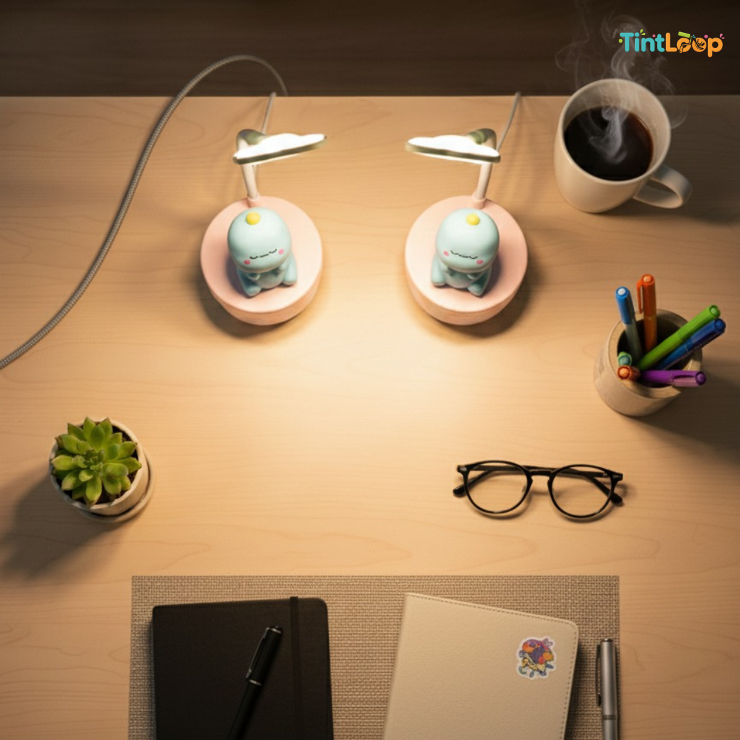 Cute Dino LED Desk Lamp with Mood Lighting