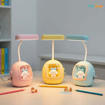 Infinity Glow Rechargeable LED Desk Lamp with Sharpener