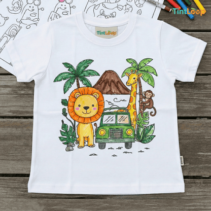 DIY Colouring T-Shirt Kit with 6 Washable Markers | Color, Wear, Wash & Repeat!