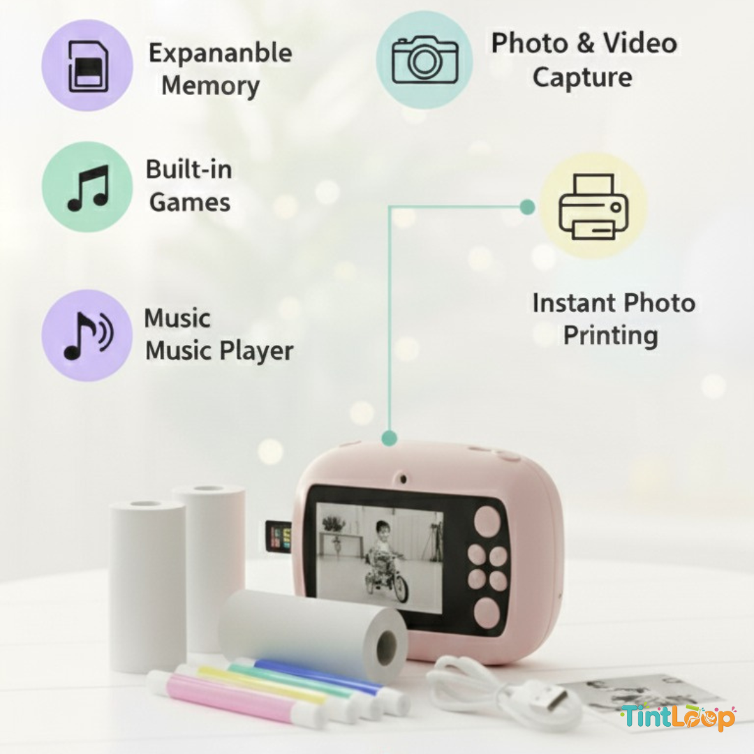 Snap, Print, Play! Instant Portable Digital Camera for Kids & Adults