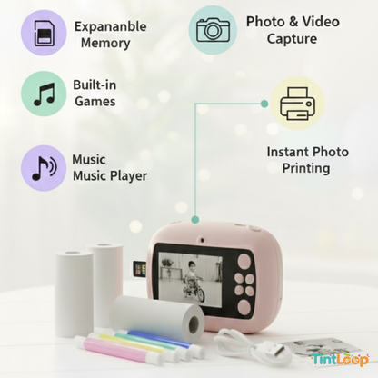Snap, Print, Play! Instant Portable Digital Camera for Kids & Adults