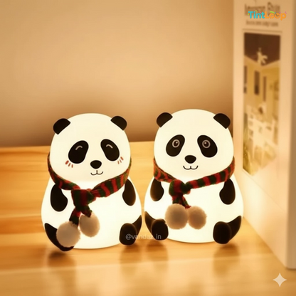 Cute Rechargeable Panda LED Night Light | Soft Silicone & Tap Control