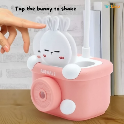 Camera LED Desk Lamp with Bobblehead, Sharpener & Pen Holder