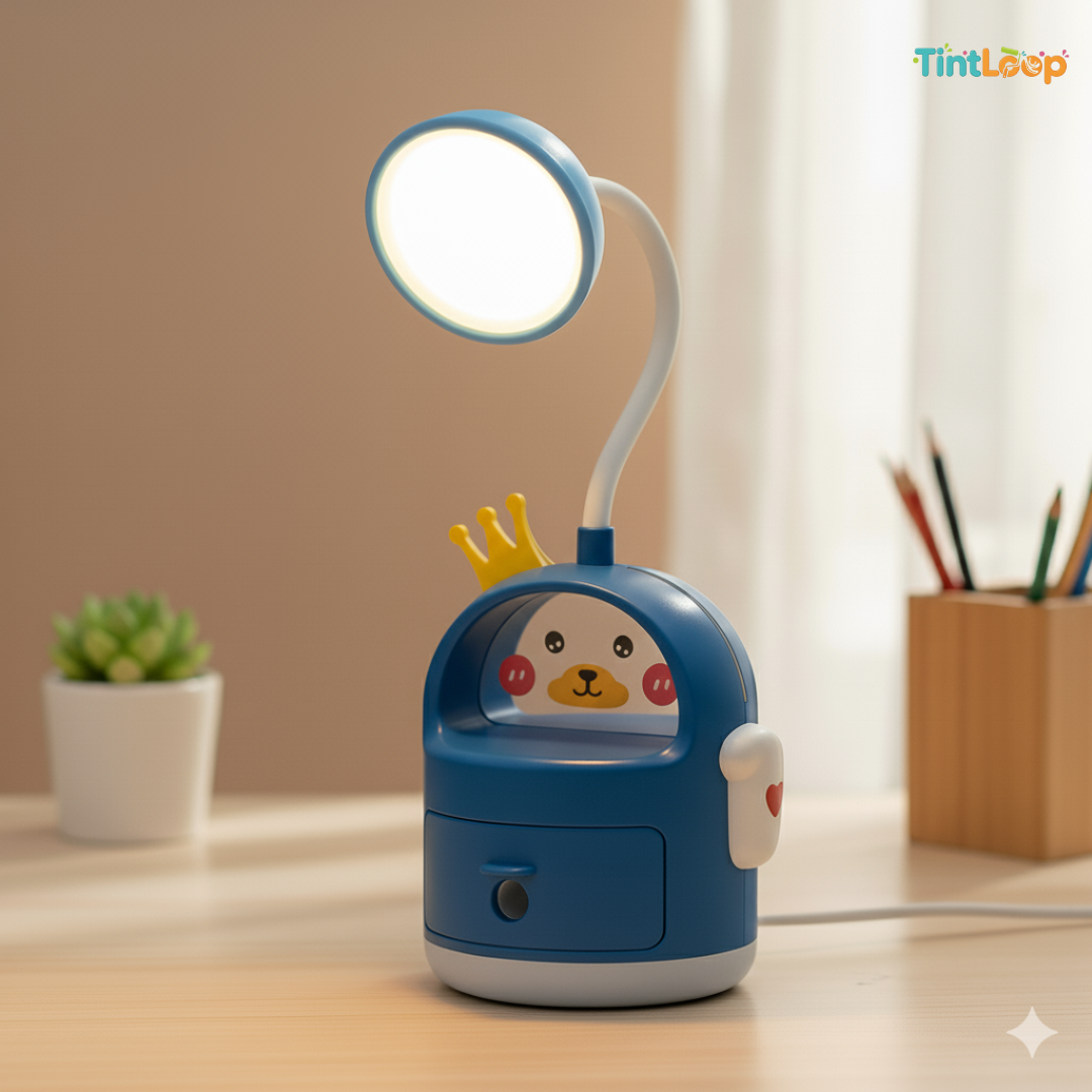 2-in-1 Rechargeable LED Bunny Desk Lamp with Sharpener